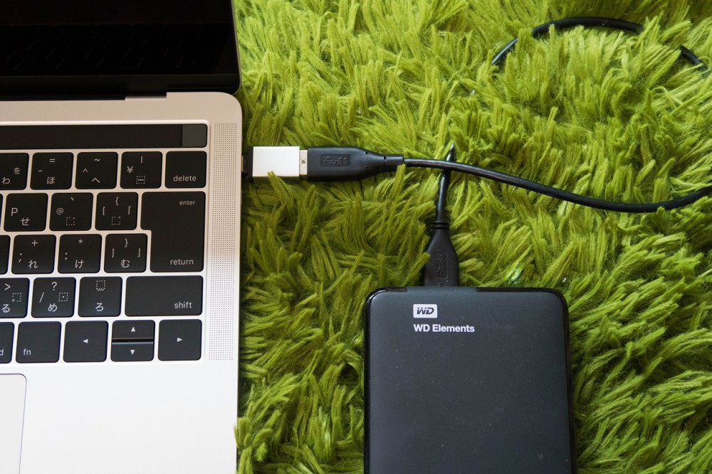 モバイルHDDとの接続