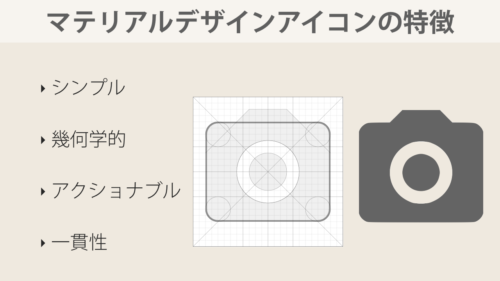 マテリアルデザインアイコンの特徴