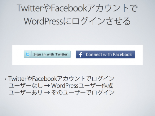 TwitterやFacebookアカウントでWordPressにログインさせる